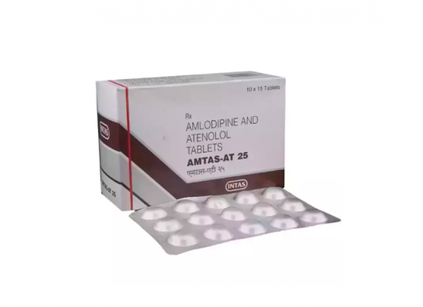 Amlodipine 5mg + Atenolol 25mg Tablet