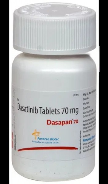 A box of Dasatinib 70mg tablets. 