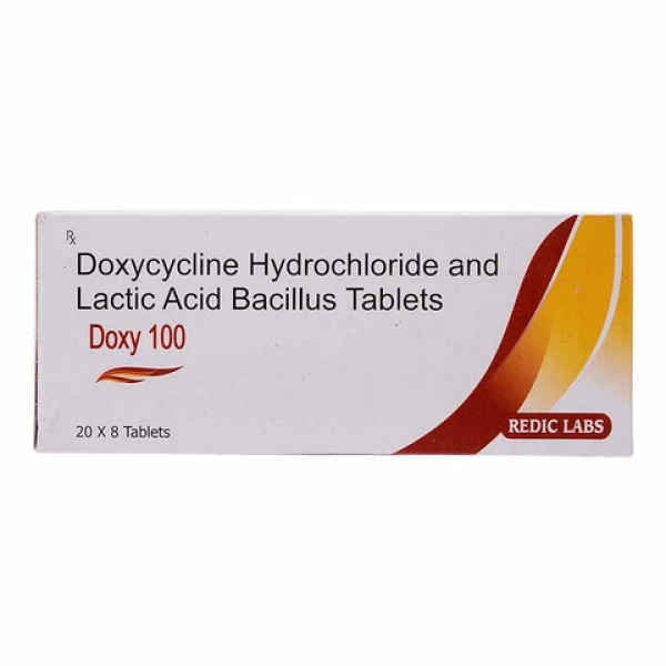 A box generic Doxycycline 100mg tablet