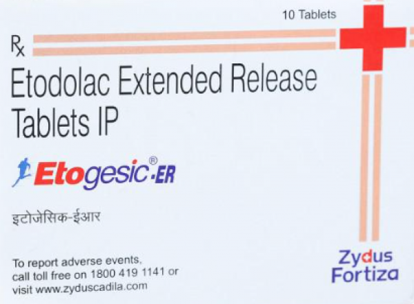 A box of Etodolac 600mg tablets. 