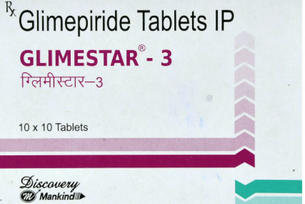 A box of generic Amaryl 3 mg Tablets - Glimepiride