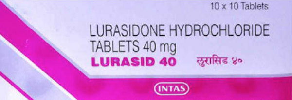 A box of Lurasidone 40mg tablets. 