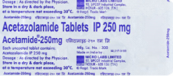 Acetazolamide 250mg Tablet