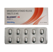 Box pack of generic Mirabegron (25mg) Tablet