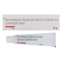 A box and a tube of generic Beclometasone (0.025% w/w) + Neomycin (0.5% w/w) + Clotrimazole (1% w/w) Cream