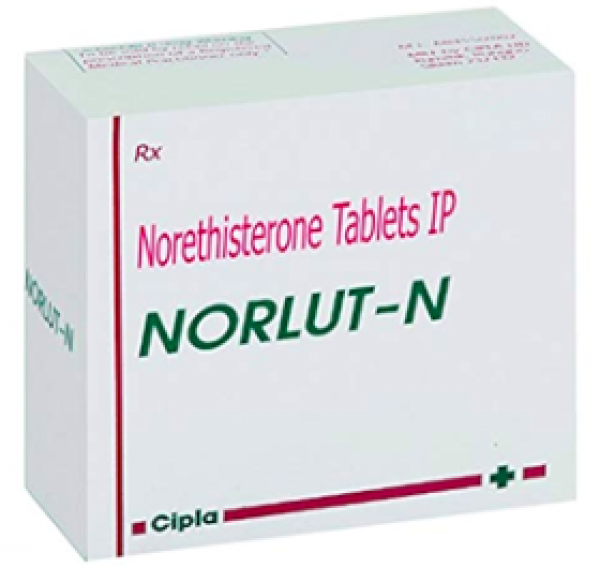 A box of generic Norethisterone (5 mg) Tablet