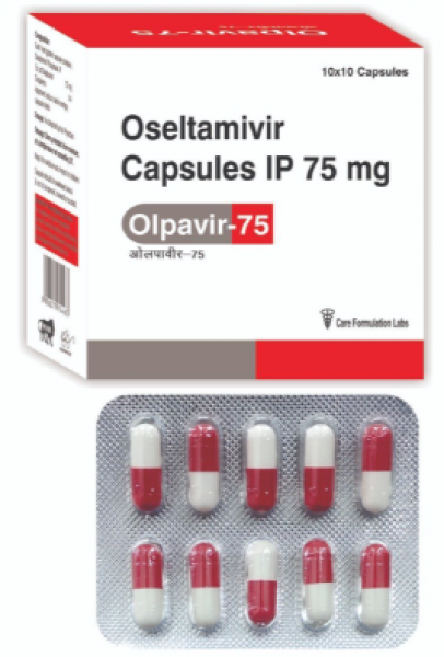Box and blister strips of generic Oseltamivir Phosphate (75mg)Capsule