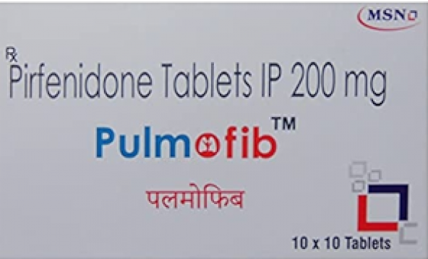 A pack of Pirfenidone 200mg Generic tablets