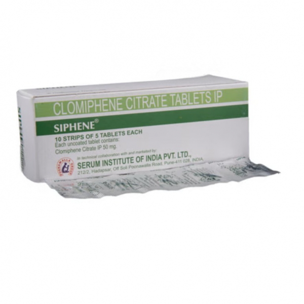 A box and a strip of clomiphene citrate 50mg tablet