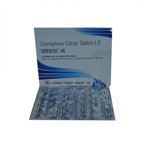 Box and blister strips of generic clomiphene citrate 25mg tablet